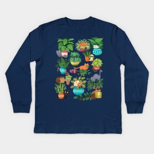 Cats and planters Kids Long Sleeve T-Shirt